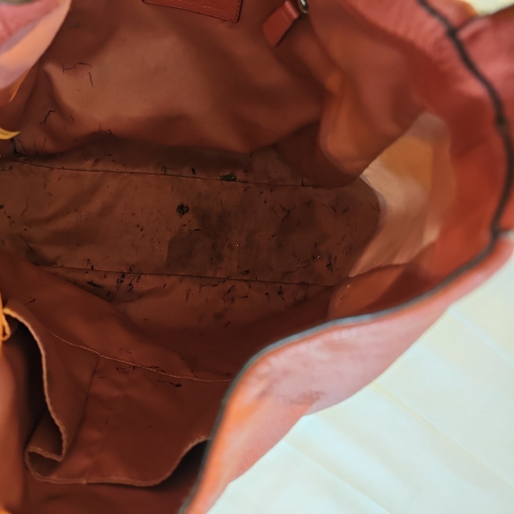 Coach Park Avery‎ Peach Pink Pebbled Leather Hobo Shoulder Bag Handbag - Picture 7 of 7